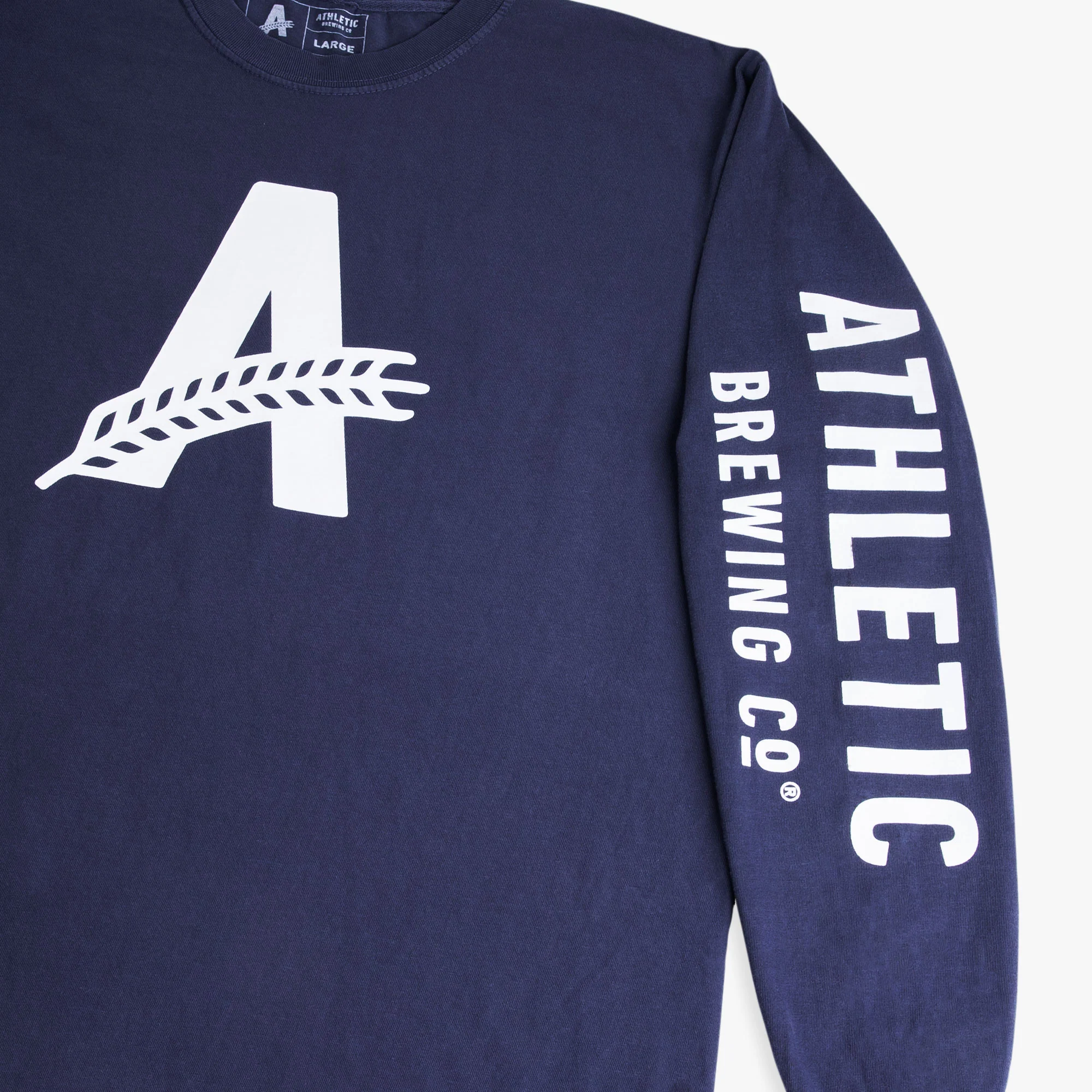 Athletic Brewing Co Long Sleeve T-Shirt - Navy - Image 3