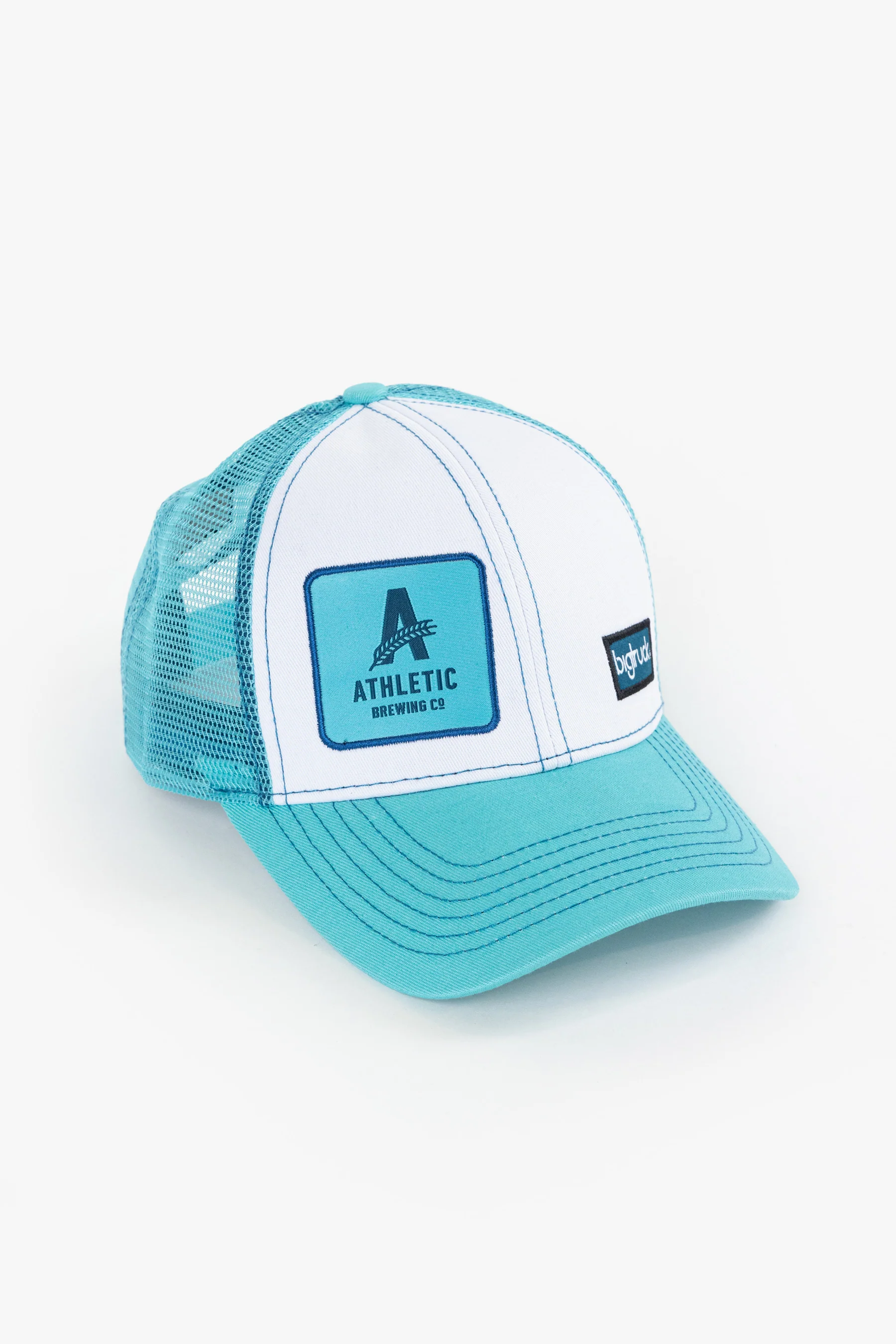 Athletic Brewing x bigtruck Trucker Baseball 6 Panel Cap (light blue) - Image 3