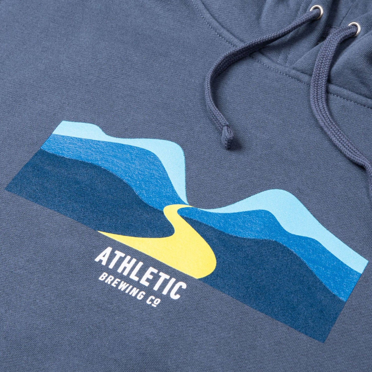 Athletic Brewing Co. Midweight Hoodie -  Storm Blue - Image 2